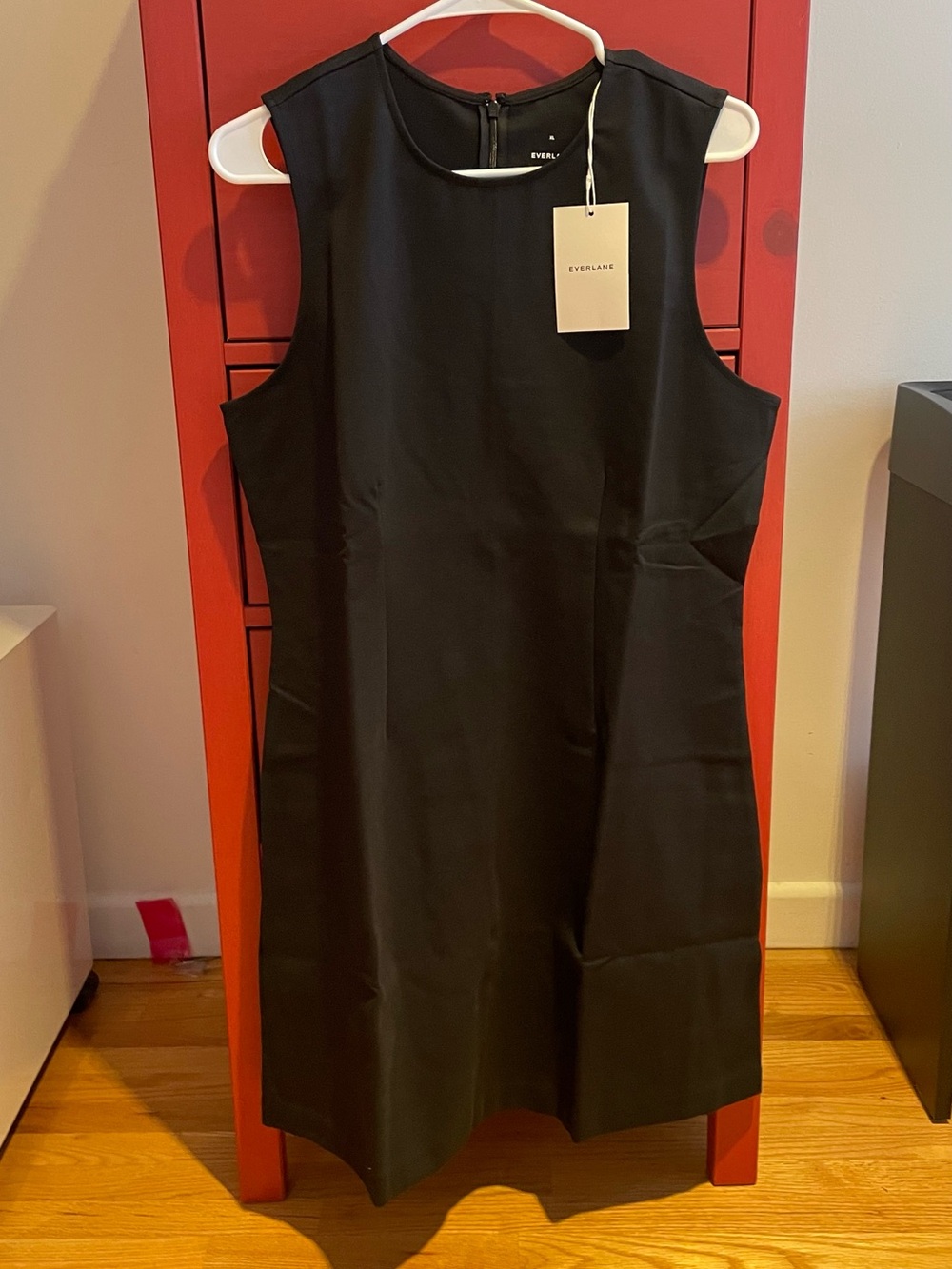 Everlane Dream 90s Shift Dress Black  XL